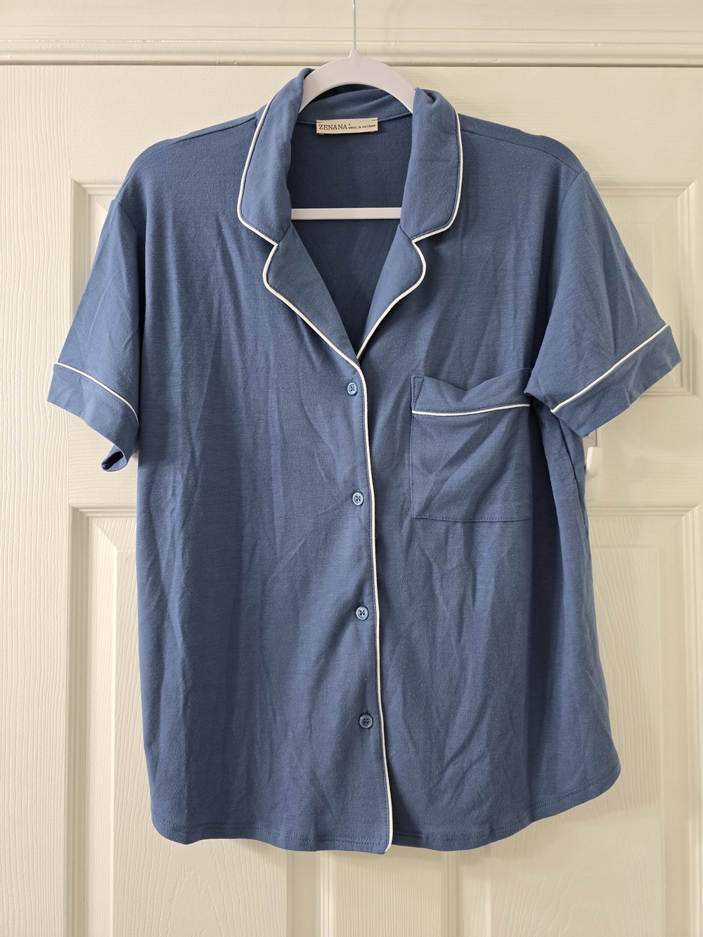 Zenana Outfitters Blue Short Sleeve & Shorts - Small